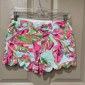 Lilly Pulitzer Buttercup Abstract Shorts - SZ 000.  C-HC